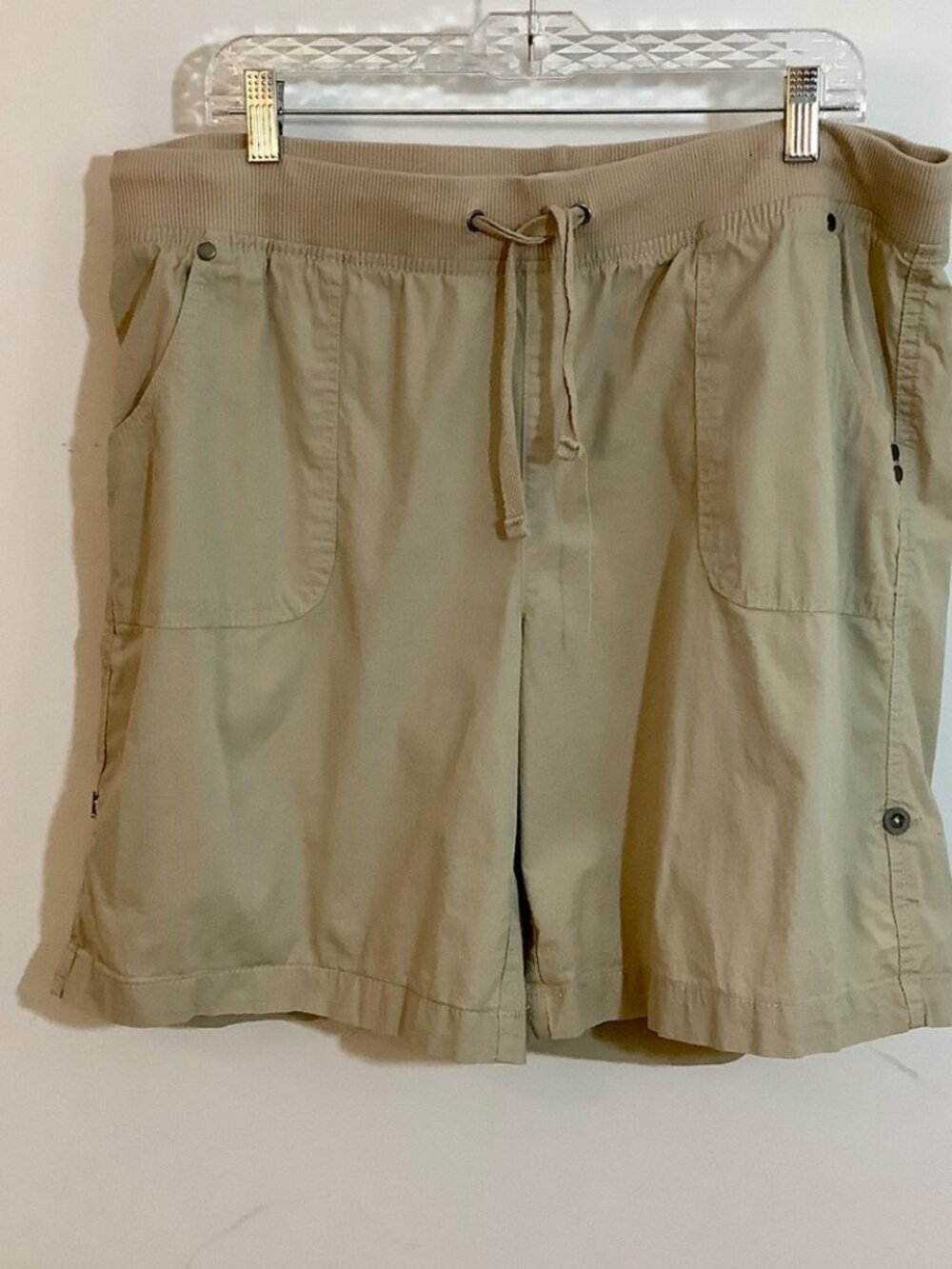 Shorts XL Cotton/Spandex Pull On Comfort Plus Effortless Timeless Tan